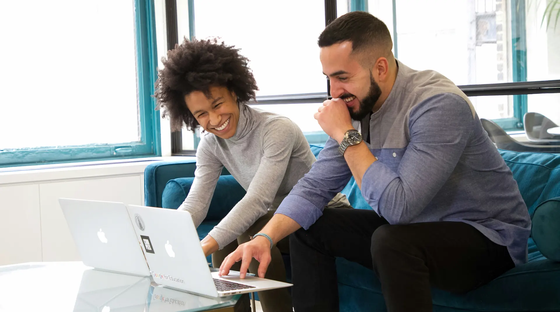 People collaborating on a task
